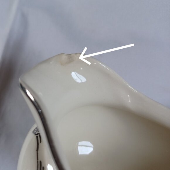 Vintage Homer Laughlin Gravy Boat Eggshell Nautilus O51N5 Floral Needlepoint USA - Picture 7 of 11